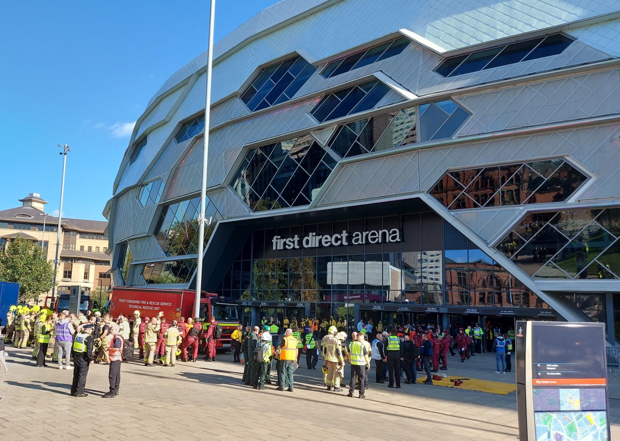 West Yorkshire emergency services take part in exercise at First Direct Arena Leeds