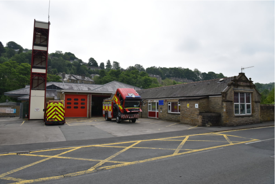 Photograph of Holmfirth Fire Station.