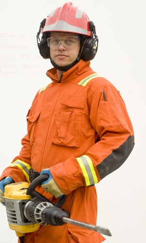 Urban search and rescue firefighter. 