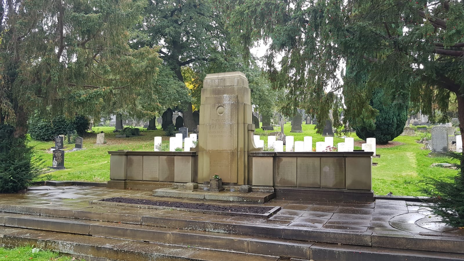 Photograph of Booth's memorial.