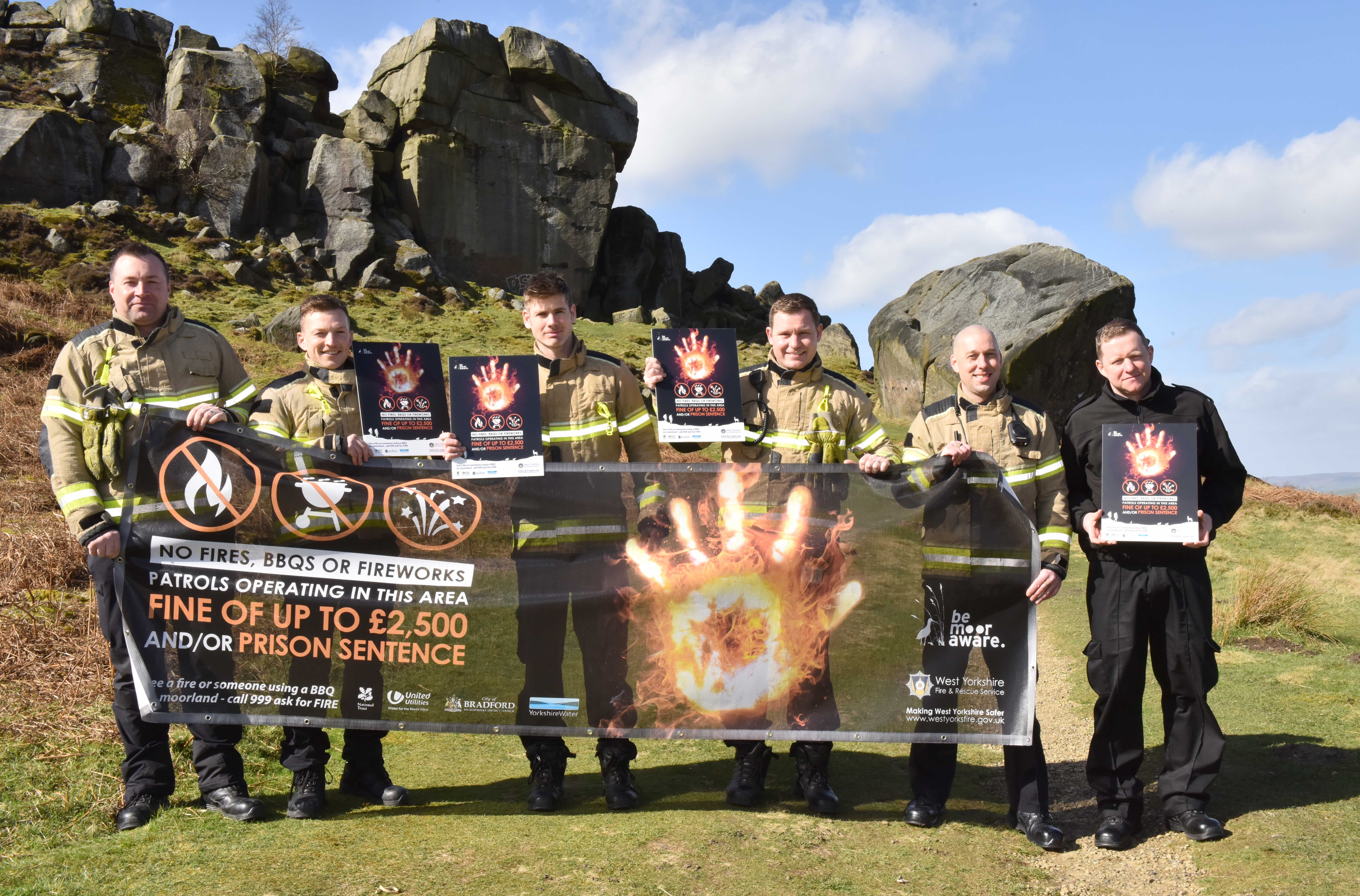 Firefighters held a wildfires event at Ilkley Moor 