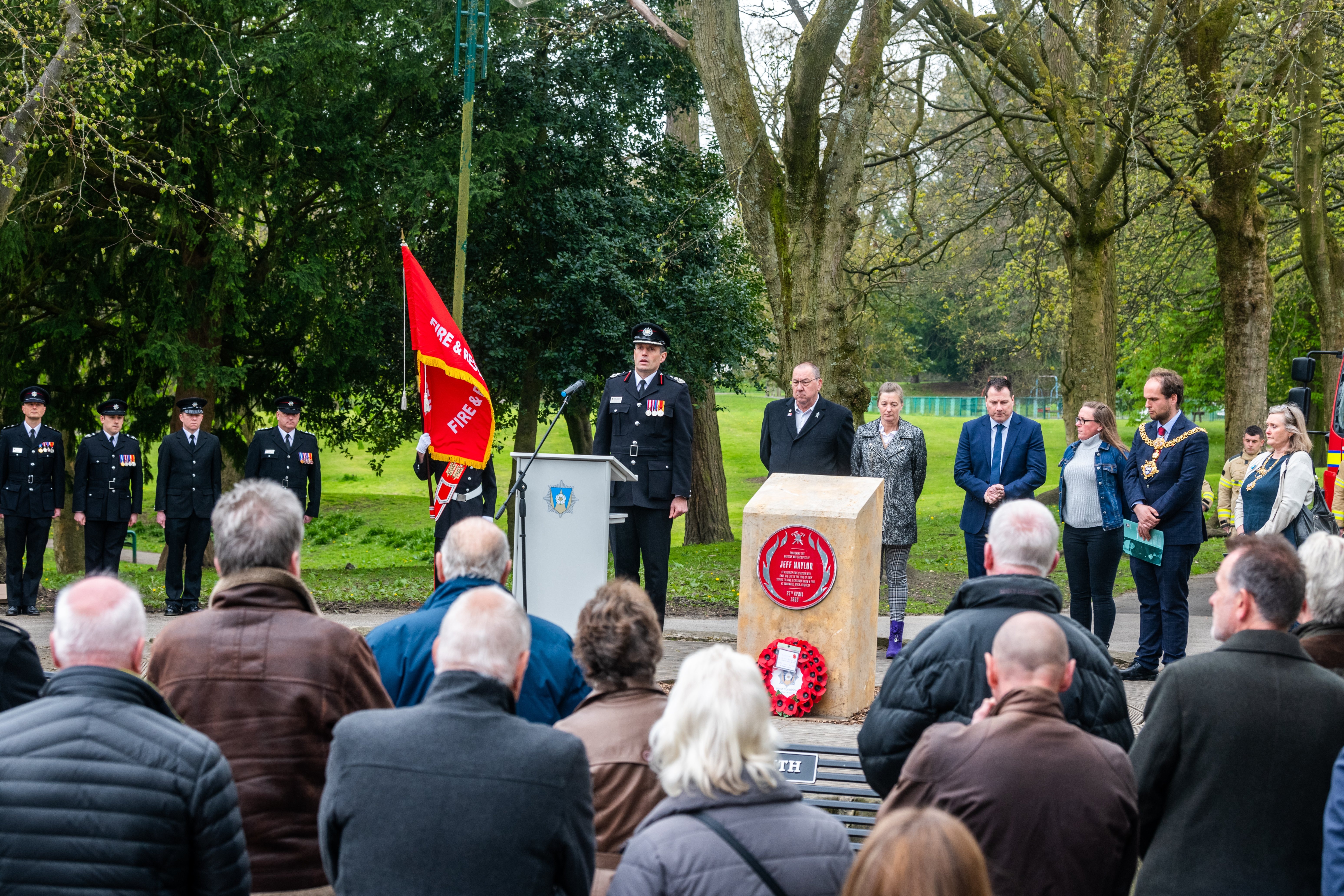 Jeff Naylor memorial ceremony in Lund Park