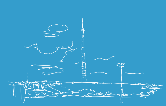 Emley Moor Mast Illustration
