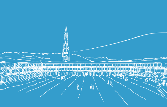 Piece Hall Halifax Illustration