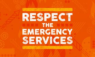 Picture of the text Respect the Emergency Services.
