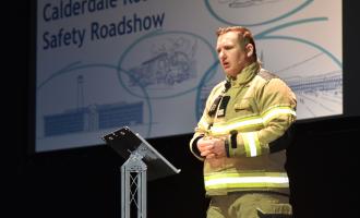 Calderdale Road Safety Roadshow Firefighter