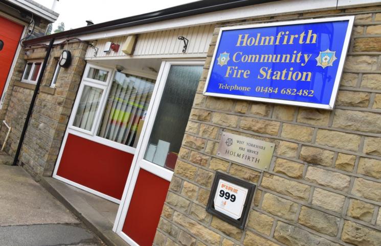 Front of Holmfirth Fire Station.