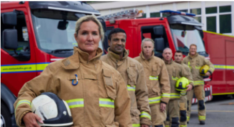 Photograph of Yorkshire Firefighters TV show.