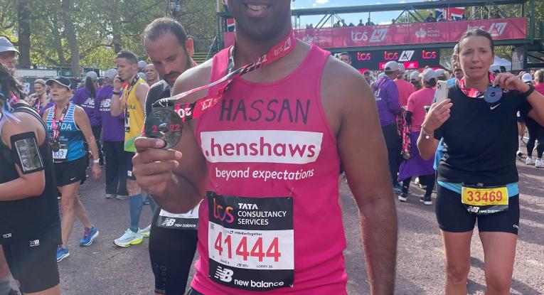 Firefighter Hassan Abrar running London marathon
