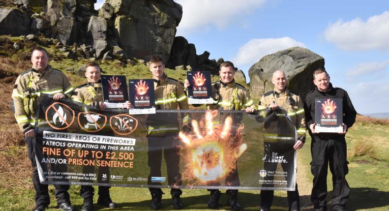 Firefighters held a wildfires event at Ilkley Moor 