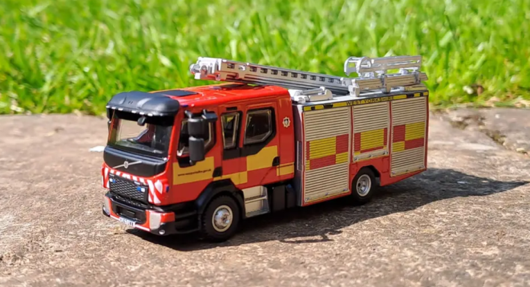 Miniature version of a West Yorkshire Fire and Rescue Service engine